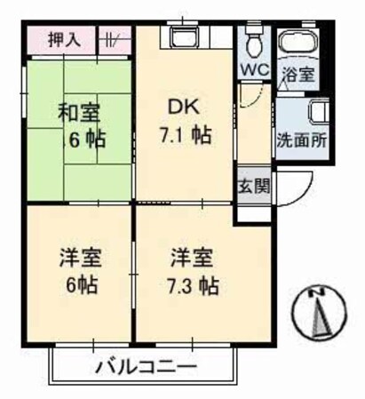 バリュージュ生石の物件間取画像